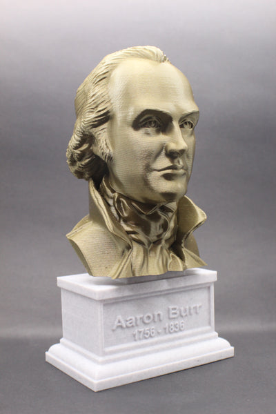 Aaron Burr US Vice President and Lawyer Sculpture Bust on Box Plinth