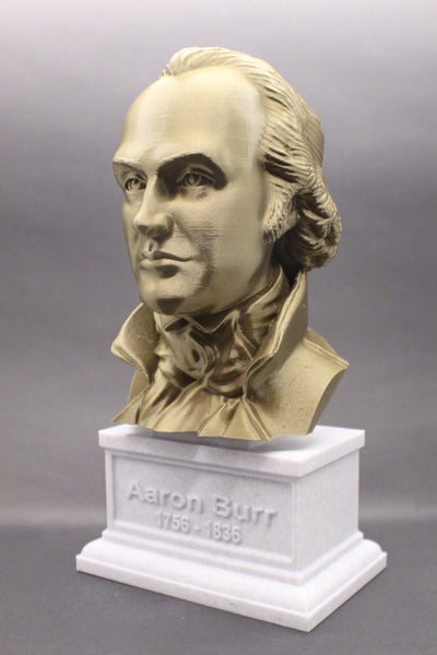 Aaron Burr US Vice President and Lawyer Sculpture Bust on Box Plinth
