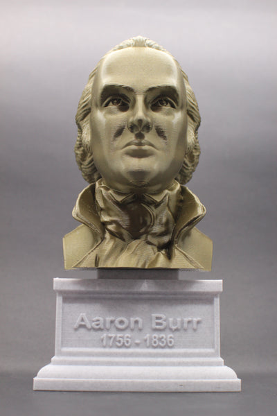 Aaron Burr US Vice President and Lawyer Sculpture Bust on Box Plinth