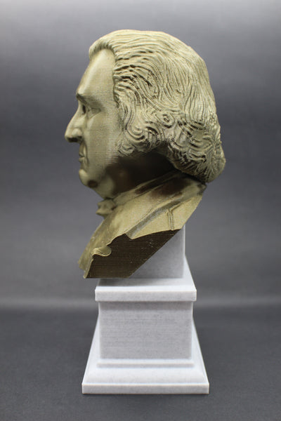 Samuel Adams USA Founding Father Sculpture Bust on Box Plinth