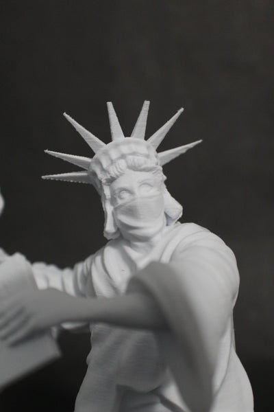 Rioting Liberty Statue of Liberty Parody Original Artwork
