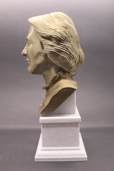 Clara Barton American Nurse Sculpture Bust on Box Plinth