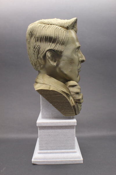 W.B. Yeats, Irish Poet, Sculpture Bust on Box Plinth
