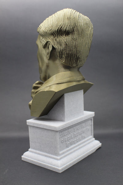 W.B. Yeats, Irish Poet, Sculpture Bust on Box Plinth