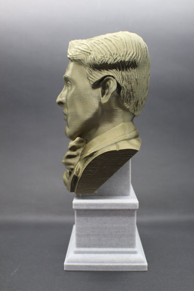 W.B. Yeats, Irish Poet, Sculpture Bust on Box Plinth