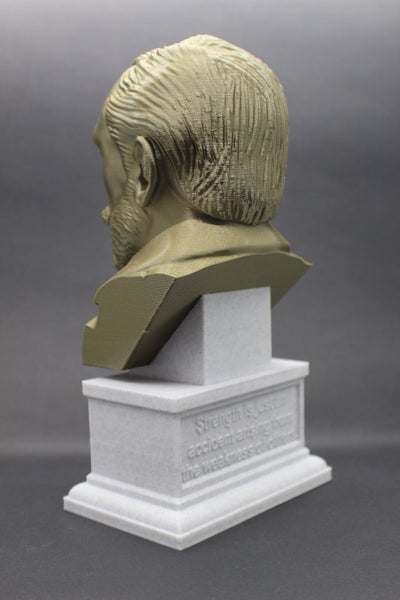 Joseph Conrad, Polish-British Writer, Sculpture Bust on Box Plinth