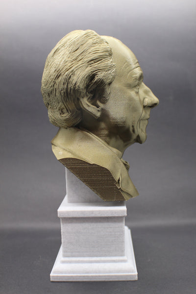 Jean Baudrillard French Sociologist and Philosopher Sculpture Bust on Box Plinth