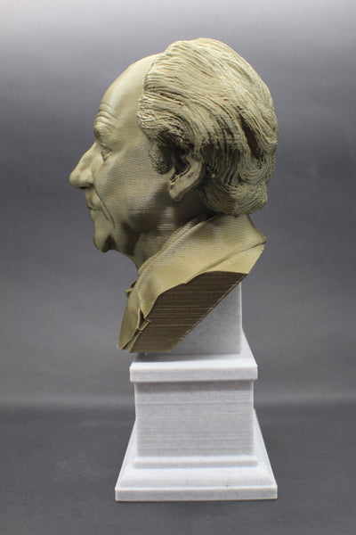 Jean Baudrillard French Sociologist and Philosopher Sculpture Bust on Box Plinth