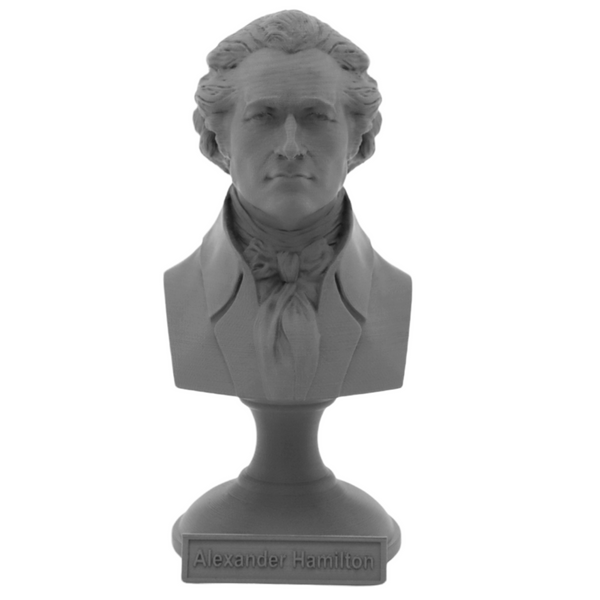 Alexander Hamilton USA Founding Father Sculpture Bust on Pedestal