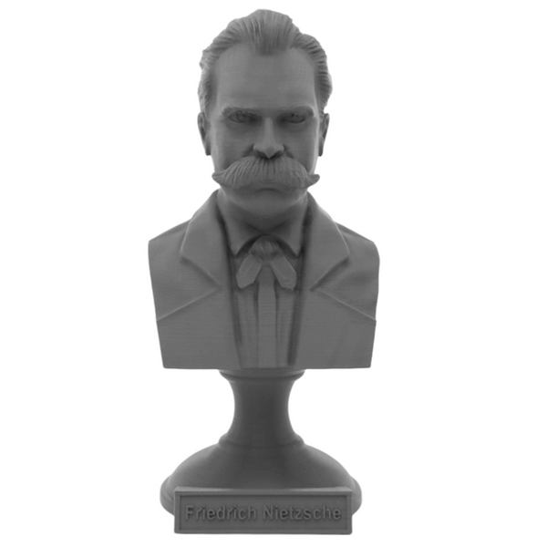 Friedrich Nietzsche German Philosopher Sculpture Bust on Pedestal