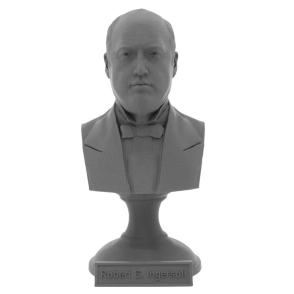 Robert G. Ingersoll Famous American Lawyer Sculpture Bust on Pedestal