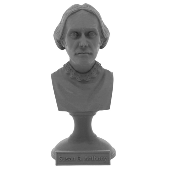 Susan B Anthony American Social Reformer and Women's Rights Activist Sculpture Bust on Pedestal