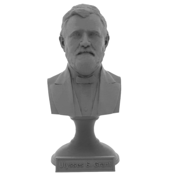 Ulysses S. Grant, 18th US President, Sculpture Bust on Pedestal