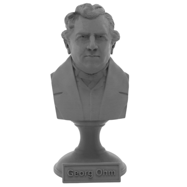 Georg Ohm Famous German Physicist and Mathematician Sculpture Bust on Pedestal