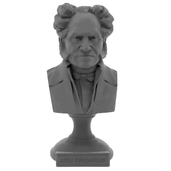 Arthur Schopenhauer German Philosopher Sculpture Bust on Pedestal