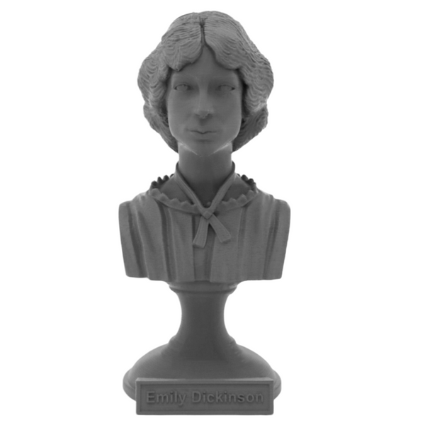 Emily Dickinson American Poet Sculpture Bust on Pedestal