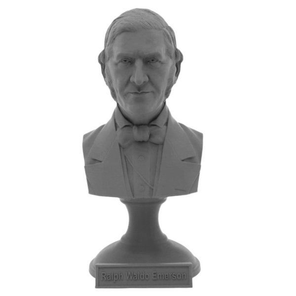 Ralph Waldo Emerson American Essayist, Lecturer, and Philosopher Sculpture Bust on Pedestal