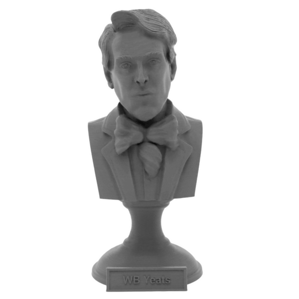 W.B. Yeats Irish Poet Sculpture Bust on Pedestal