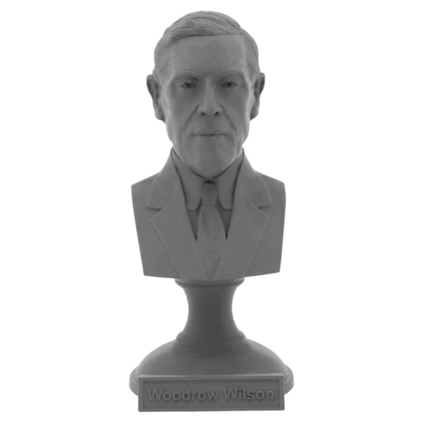 Woodrow Wilson, 28th US President, Sculpture Bust on Pedestal