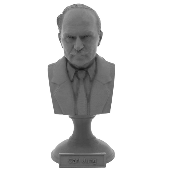 Carl Jung Swiss Psychoanalyst Sculpture Bust on Pedestal