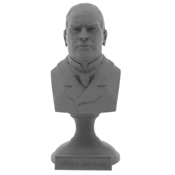 William McKinley, 25th US President, Sculpture Bust on Pedestal