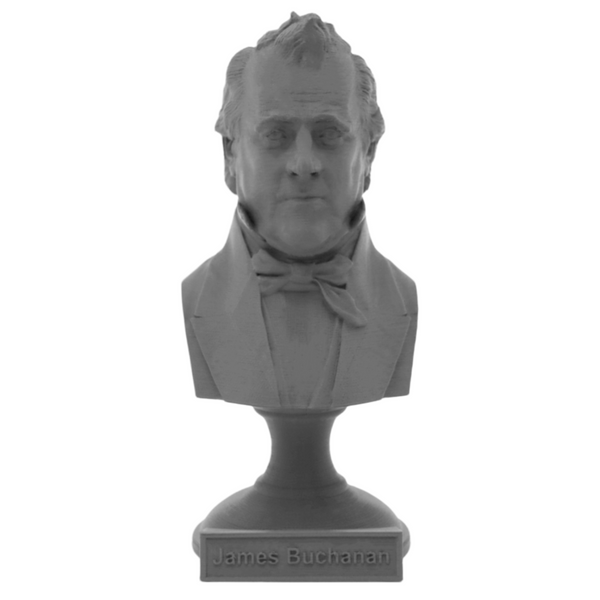 James Buchanan, 15th US President, Sculpture Bust on Pedestal