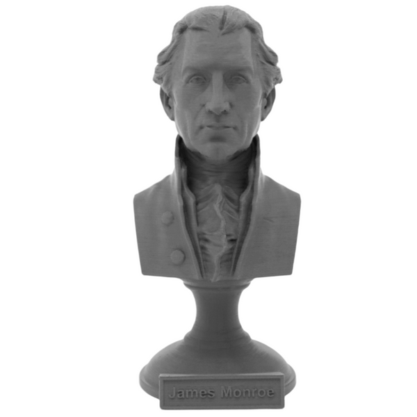 James Monroe, 5th US President, Sculpture Bust on Pedestal