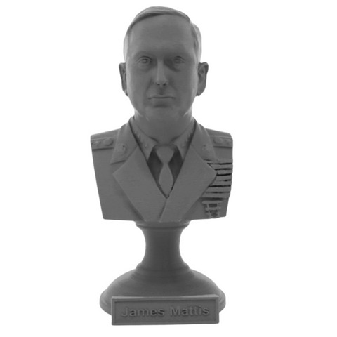 James Mattis USMC General Retired and Former USA SecDef Sculpture Bust on Pedestal