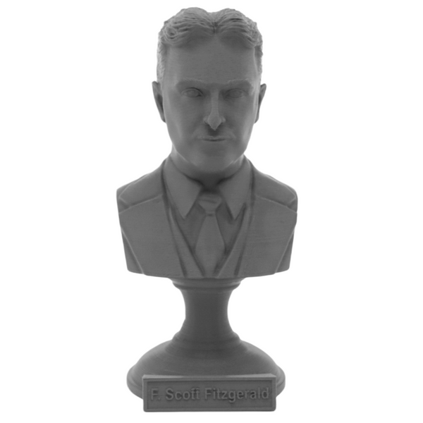 F Scott Fitzgerald American Writer Sculpture Bust on Pedestal
