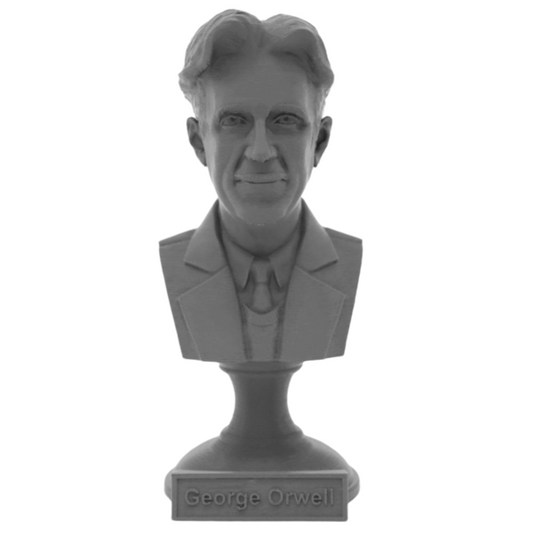 George Orwell English Novelist Sculpture Bust on Pedestal
