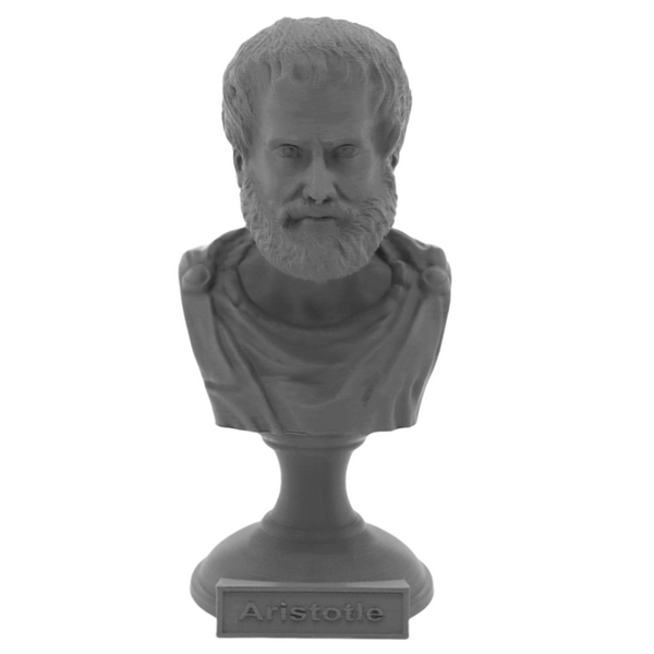 Aristotle Greek Philosopher Sculpture Bust on Pedestal