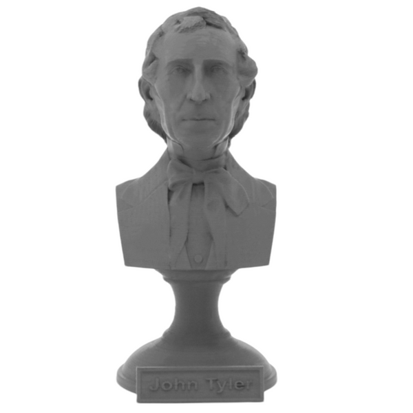John Tyler, 10th US President, Sculpture Bust on Pedestal