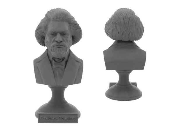 Frederick Douglass American Statesman, Orator, and Abolitionist Sculpture Bust on Pedestal