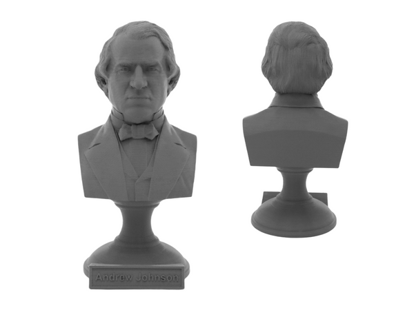 Andrew Johnson, 17th US President, Sculpture Bust on Pedestal