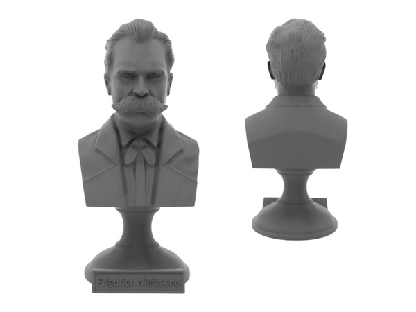 Friedrich Nietzsche German Philosopher Sculpture Bust on Pedestal