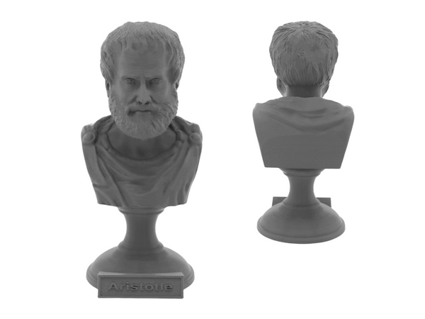 Aristotle Greek Philosopher Sculpture Bust on Pedestal