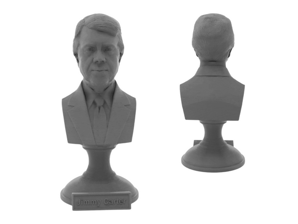 Jimmy Carter, 39th US President, Sculpture Bust on Pedestal