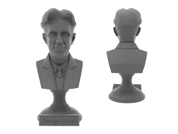George Orwell English Novelist Sculpture Bust on Pedestal