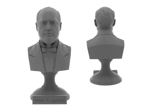 Robert G. Ingersoll Famous American Lawyer Sculpture Bust on Pedestal