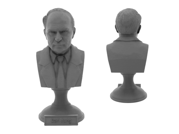 Carl Jung Swiss Psychoanalyst Sculpture Bust on Pedestal