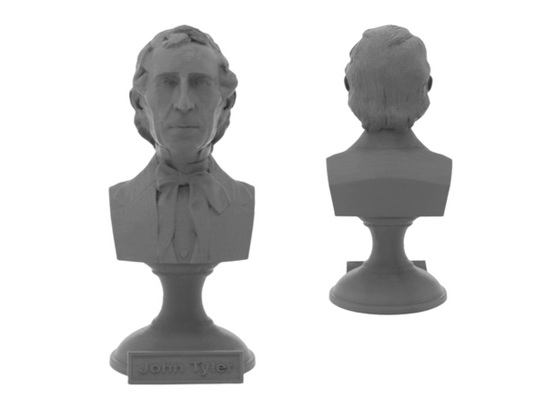 John Tyler, 10th US President, Sculpture Bust on Pedestal
