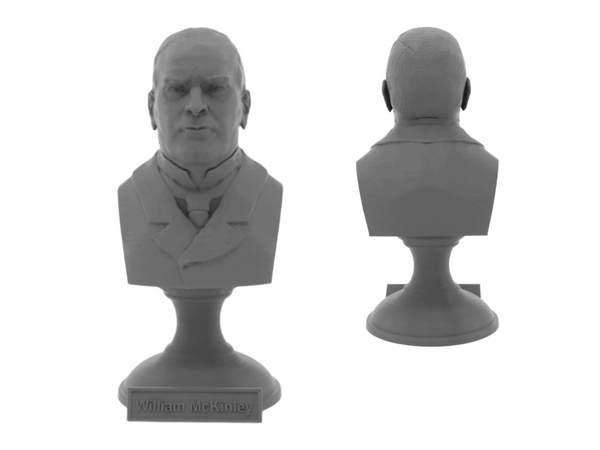 William McKinley, 25th US President, Sculpture Bust on Pedestal