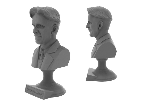 George Orwell English Novelist Sculpture Bust on Pedestal