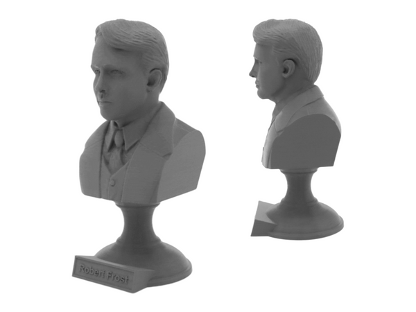 Robert Frost American Poet Sculpture Bust on Pedestal
