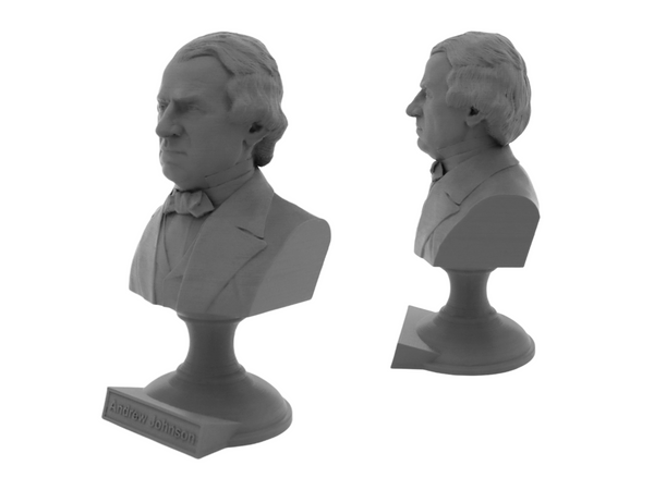Andrew Johnson, 17th US President, Sculpture Bust on Pedestal