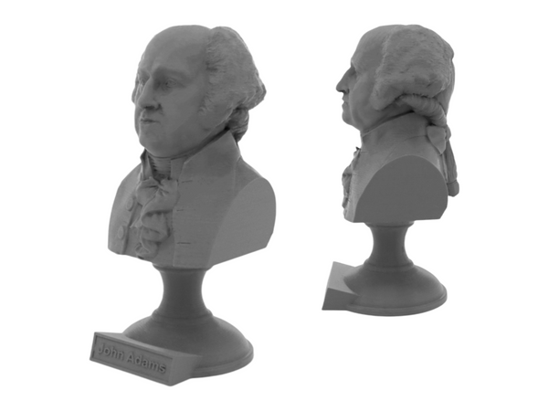 John Adams, 2nd US President, Sculpture Bust on Pedestal