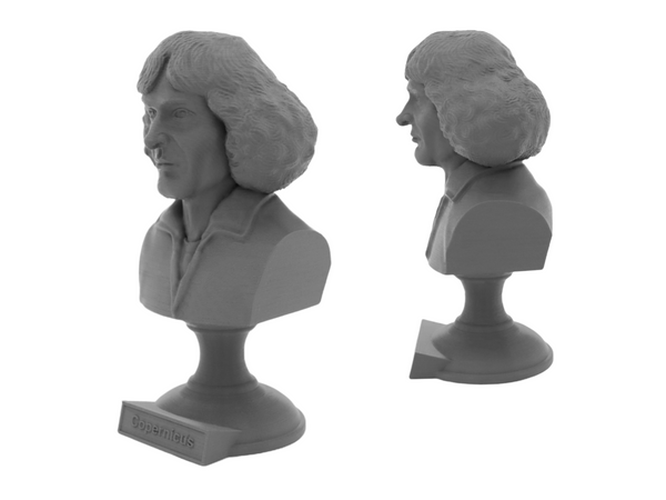 Nicolaus Copernicus Renaissance-era Polymath Sculpture Bust on Pedestal