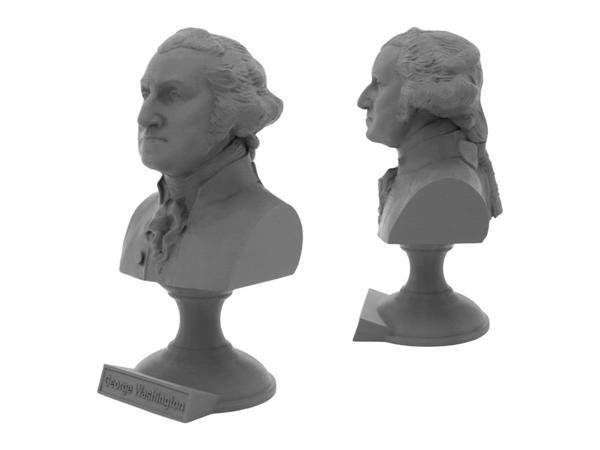 George Washington, 1st US President, Sculpture Bust on Pedestal