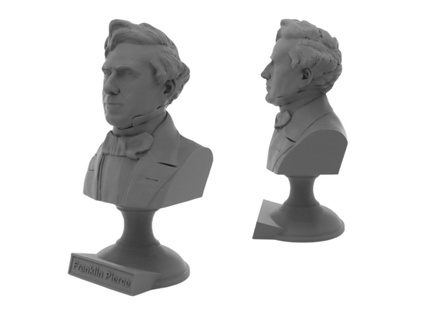Franklin Pierce, 14th US President, Sculpture Bust on Pedestal