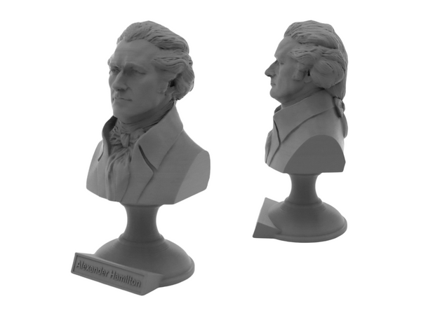 Alexander Hamilton USA Founding Father Sculpture Bust on Pedestal